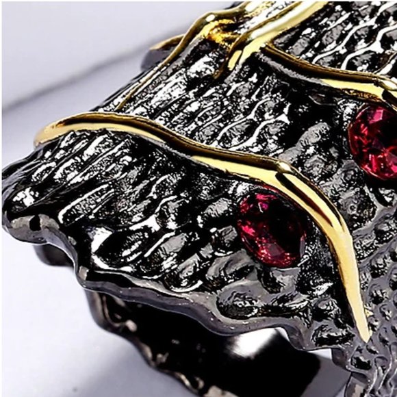 925 Silver Natural Pomegranate Ruby Gemstone Ring - Picture 8 of 12
